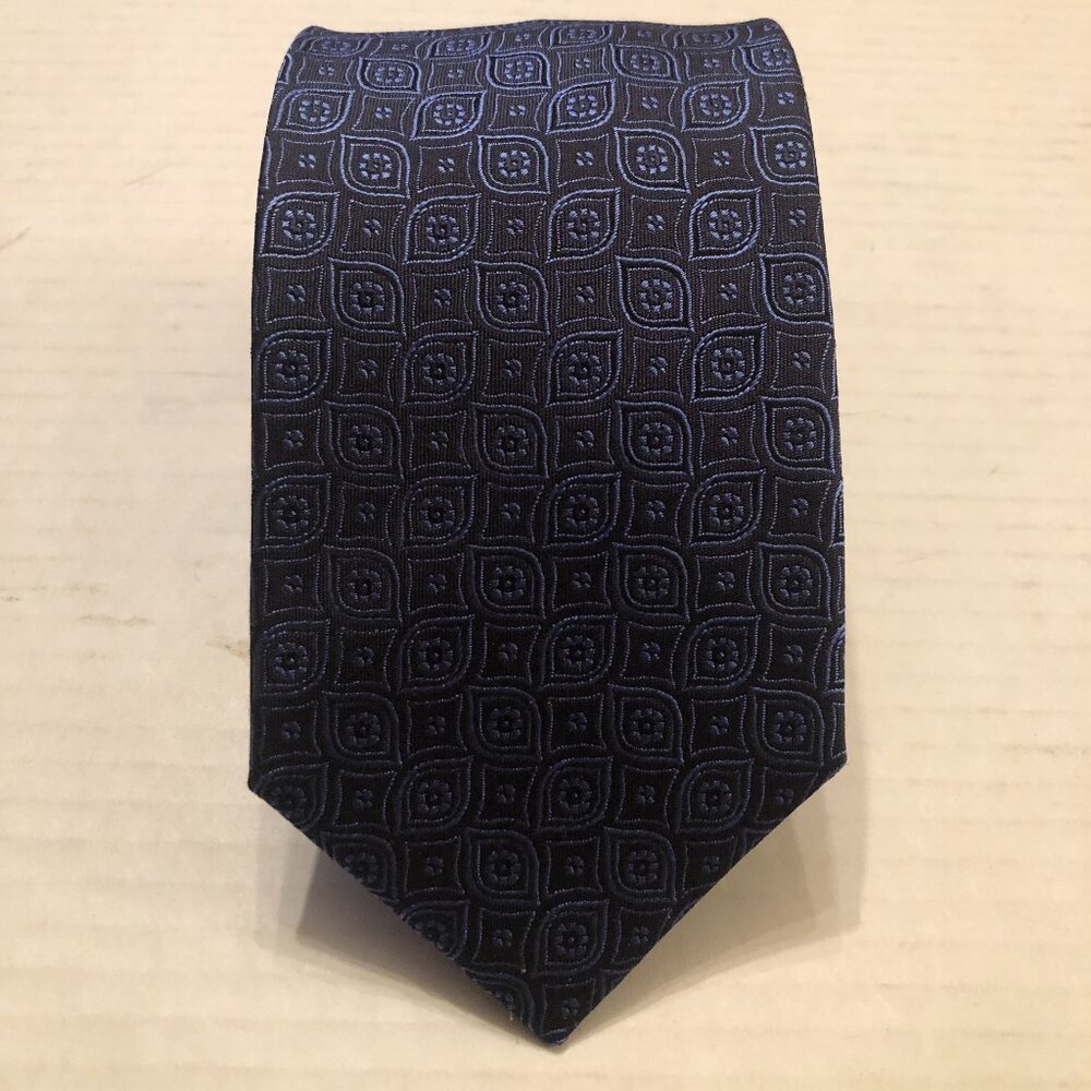 fabio FERRETTI men's new blue 100%silk tie  3" X 60"  made in Italy